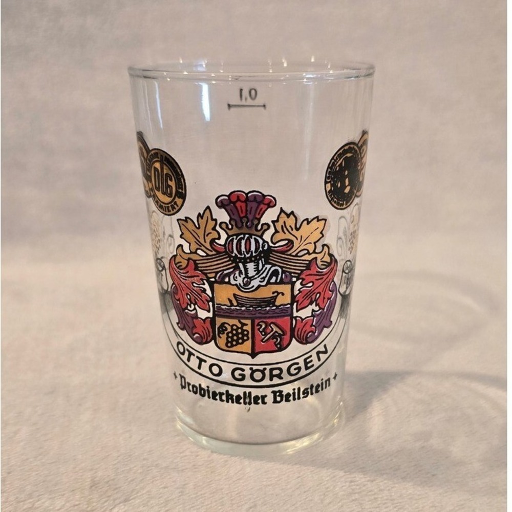 Otto Gürgen Beilstein German Beer Glass Stein Souvenir‎ Crest 0.1L